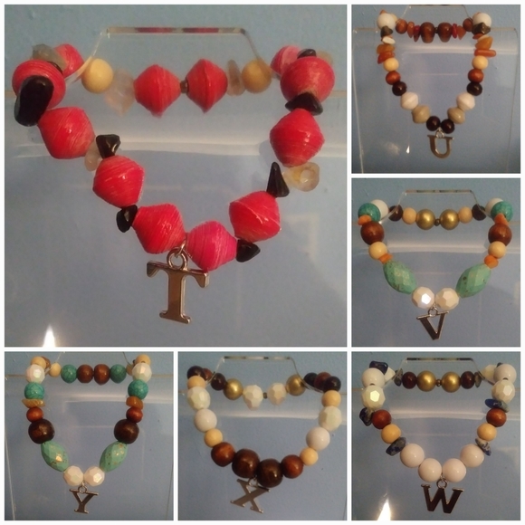 RELISTED INDIVIDUALLY Handmade Monogram Stretch Bracelets - Picture 5 of 5